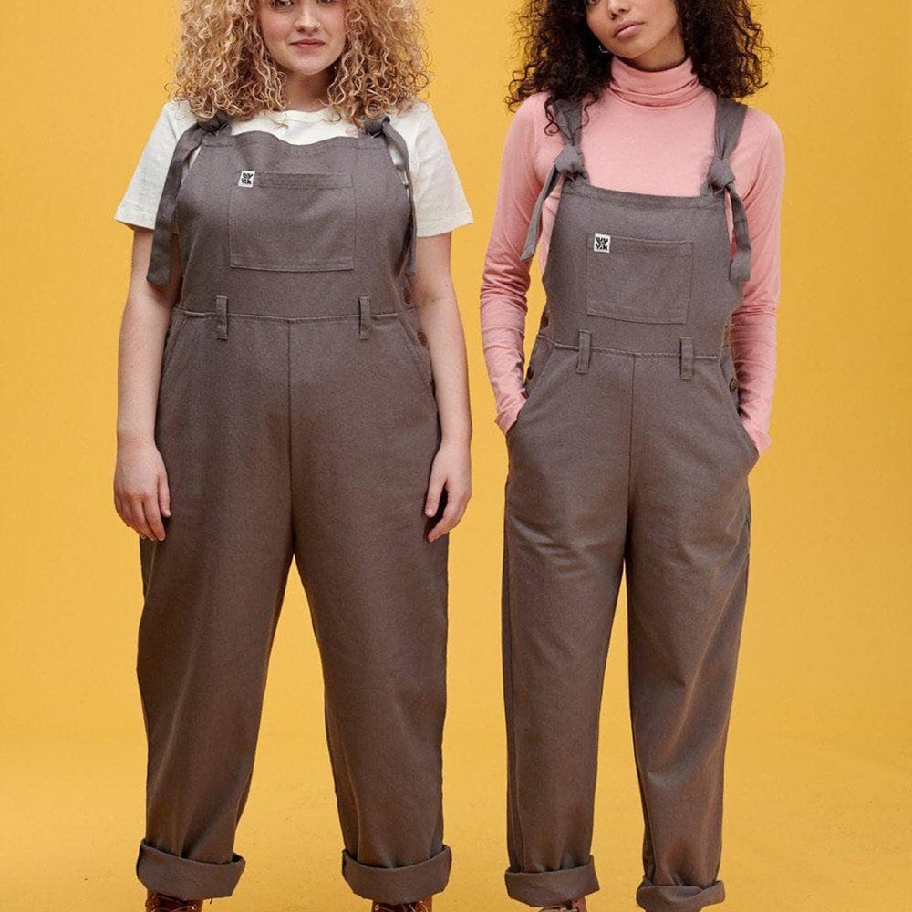 Lucy and Yak Easton Overalls Charcoal Gray